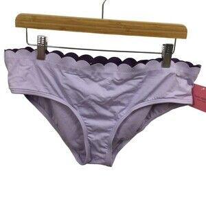 Kate Spade New York Womens Scalloped Hipster Bikini Bottom Lilac Size XL NWT